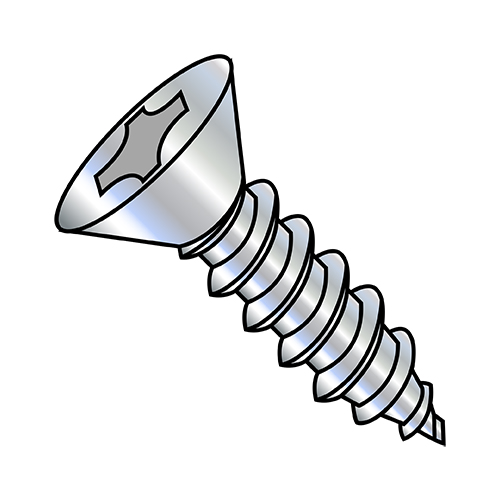 620X1 1/8 Phillips Flat Self Tapping Screw Type AB Fully Threaded Zinc