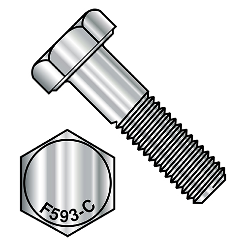1-8X5 Hex Cap Screw 18 8 Stainless Steel