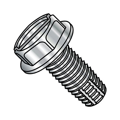 1/4-20X1 Slotted Indented Hex Washer Thread Cutting Screw Type
