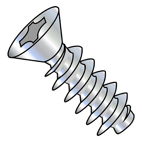 Star Drive 82 Degree Flat Head #2-28 Thread Size Zinc Plated 1//2 Length Steel Thread Rolling Screw for Plastic Pack of 100