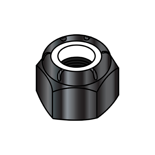 thumbnail image 2 of MonsterBolts 1/4-20 Nylon Insert Hex Lock Nuts – SAE Steel, Black, 50-Pack 2 of 4