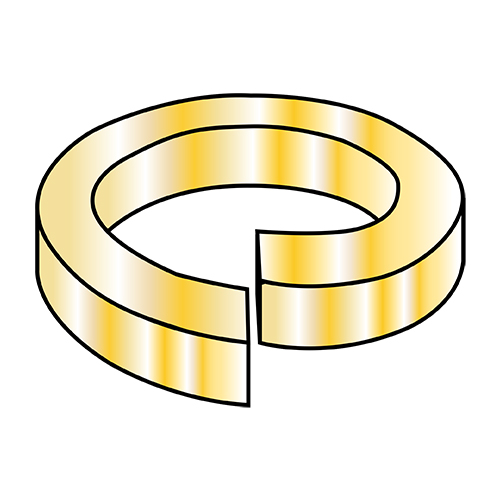 1/2 Extra Heavy Duty Split Lock Washer Mechanical Zinc Yellow Made in USA