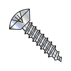 Phillips, Steel Zinc Oval Undercut Type-AB Self-Tapping Screws & Sheet Metal Screws