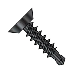Steel Zinc Black 82° Flat Ucut Phil  - TEK® Self-Drilling Screws