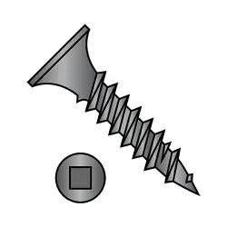 Fine w/Sharp pt, Black Phos Drywall Screws