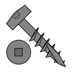 Square Recess Coarse Steel Plain Long Type-17 Pocket Hole Screws