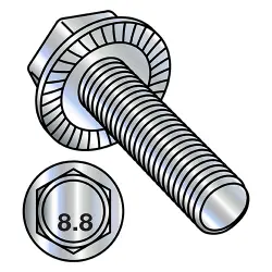 DIN 6921 Class 8.8 Serrated Zinc Metric Hex Flange Bolts & Screws