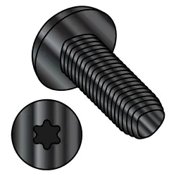 Steel Black Zinc Six-Lobe Pan Taptite®-Alternative, Inch Sizes Thread Rolling Screws