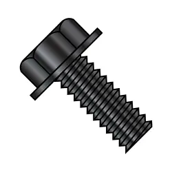 Steel Black Oxide Unslotted Hex Washer Head Machine Screws