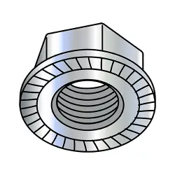 Serrated DIN 6923 Class 8 Zinc Metric Lock Nuts