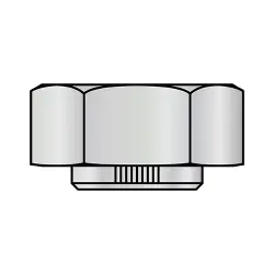 Grade C-Lock Hex Collar Style Stover®-Equivalent Lock Nuts