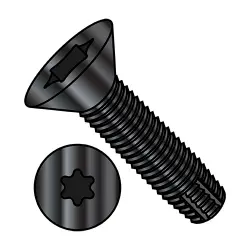 Steel Black Phos and Oil Six-Lobe 82° Flat Type-F Thread Cutting Screws