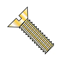 Steel Zinc Yellow Slotted Machine Screws