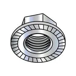 Large Steel Zinc Serrated Flange Nuts
