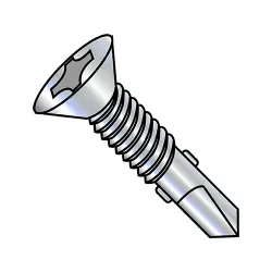 #4 Pt w/Wings Steel Zinc w/ Machine Screws Thread Phillips 82° Flat  - TEK® Self-Drilling Screws