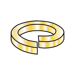 Steel Zinc Yellow Medium (Regular) Split Lock Washer