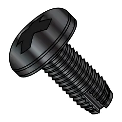 Steel Black Oxide Phillips Pan Type-1 Thread Cutting Screws