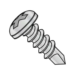 Steel Silver Ruspert--1000 Hr Salt-Spray Rated Phillips Pan  - TEK® Self-Drilling Screws