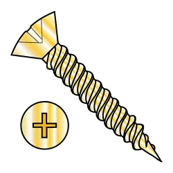 Twinfast Fine Thread Steel Bright Brass Oval Phillips Hinge Screws