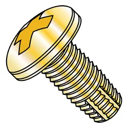 Steel Zinc Yellow Phillips Pan Type-F Thread Cutting Screws