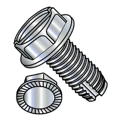 Serr Hex Washer Slotted, Steel Type-1 Thread Cutting Screws