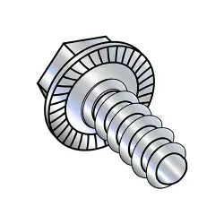 Unslotted, Steel Zinc Hex Washer, Serrated Type-B Self-Tapping Screws & Sheet Metal Screws