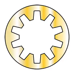 MS35333 Internal Tooth Mechanical Zinc Yellow Washers