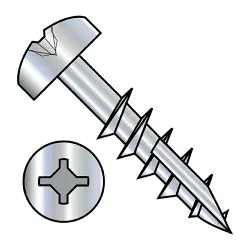 Type-17 Partial Thread Steel Zinc Pan Square Phillips Screws