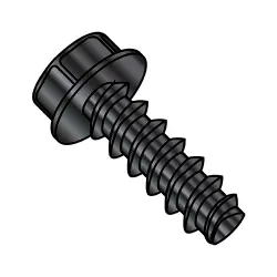 Unslotted, Steel Black Oxide Hex Washer Plastite®-Alternative, Inch Sizes Thread Rolling Screws