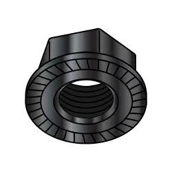 Steel Case-Hardened Serrated Flange Nuts
