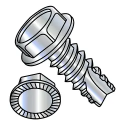 Unslotted with Serrations, Steel Zinc Hex Washer Type-25 Thread Cutting Screws