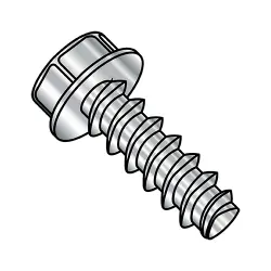 Hex Washer Unslotted, 18-8 Trilobular w/48-2 Thread Stainless Steel Thread-Rolling Screws
