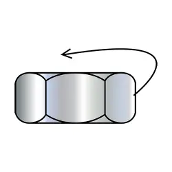 Left-Hand Threaded Hex Nuts