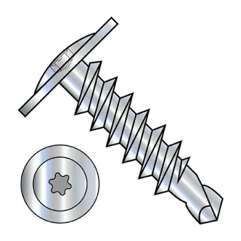 8-18 X 1/2 6 Lobe Modified Truss Self Drilling Screws #2 Partially Threaded Zinc and Bake
