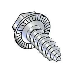 Steel Zinc Unslotted Hex Washer, Serrated Type-AB Self-Tapping Screws & Sheet Metal Screws