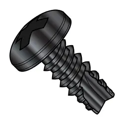 Steel Black Oxide Phillips Pan Type-25 Thread Cutting Screws
