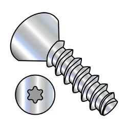 Steel Zinc Six-Lobe 82° Flat Plastite®-Alternative, Inch Sizes Thread Rolling Screws