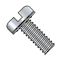 Int. Tooth, Steel Zinc Slotted Pan SEMS Screws