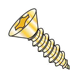 Steel Zinc Yellow Phillips 82° Flat Type-AB Self-Tapping Screws & Sheet Metal Screws