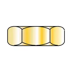 Steel Zinc Yellow Hex Regular Pattern Nuts