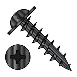 Round Washer with #17 point Deep Thread/Cabinet Screws