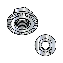 Grade 5 Zinc Serrated Flange Nuts