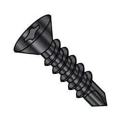 Steel Black Zinc Phillips 82° Flat  - TEK® Self-Drilling Screws