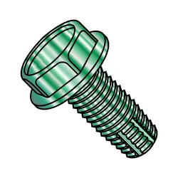 Steel Zinc Green Unslotted Hex Washer Type-F Thread Cutting Screws
