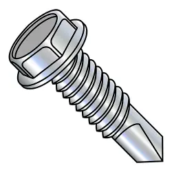 Steel Zinc w/ Machine Screws Thread Unslotted Hex Washer  - TEK® Self-Drilling Screws
