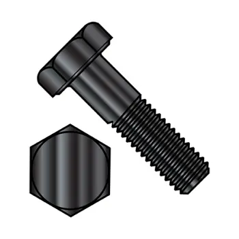 1/4-20X3/4  Steel Hex Cap Screw Grade 2 Non A307 Black Oxide and Oil