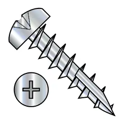 Phillips, Steel Zinc, Full Thread Pan with #17 point Deep Thread/Cabinet Screws
