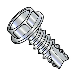 Unslotted, Steel ZincHex Washer Type-25 Thread Cutting Screws