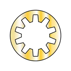 Zinc Yellow Internal Tooth Lock Washers