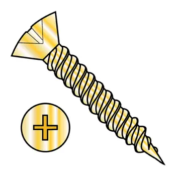 6-18 X 5/8 Phillips Oval Hinge Fine Threaded Fully Threaded Brass